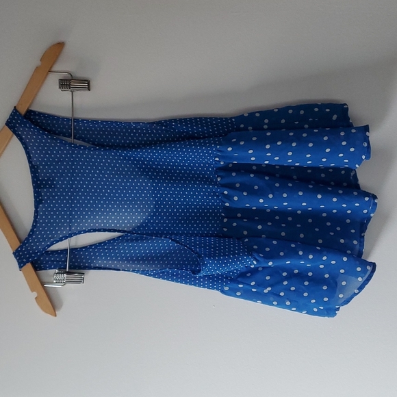 LOT OF 2 - U2B - Blue/Black Polkadotted Shirts - Size M - Picture 6 of 12